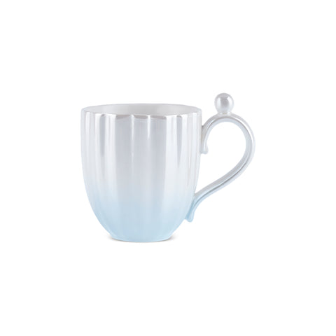 Karaca Shell Lustre Porcelain Mug, 380ml, Blue