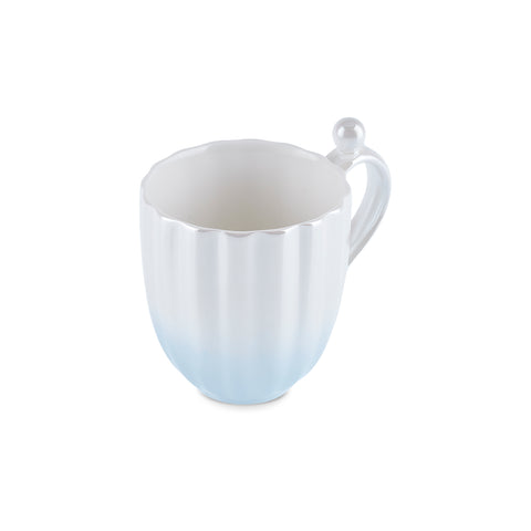 Karaca Shell Lustre Porcelain Mug, 380ml, Blue