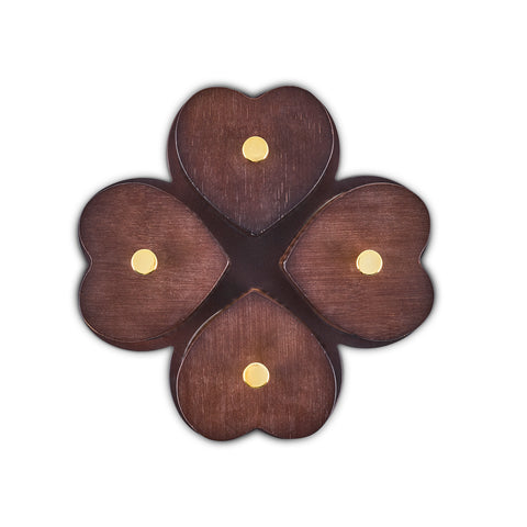 Karaca Heart 4-Piece Breakfast Serving Set, Multicolour