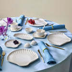 Karaca Stream Bone Ostra 34-Piece Serveware Set for 6 People, White