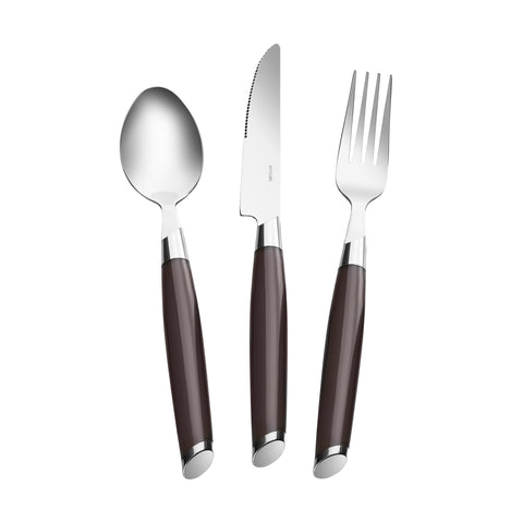 Emsan Smoke 24-Piece Cutlery Set for 6 People Gray