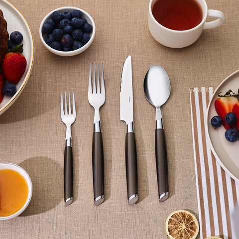 Emsan Smoke 24-Piece Cutlery Set for 6 People Gray