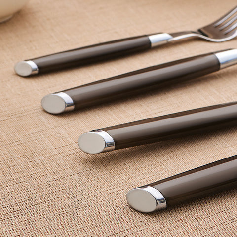 Emsan Smoke 24-Piece Cutlery Set for 6 People Gray