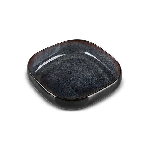 Karaca Earth Collection Galactic Shiny Black 55-Piece Dinner Set for 12 People, Black