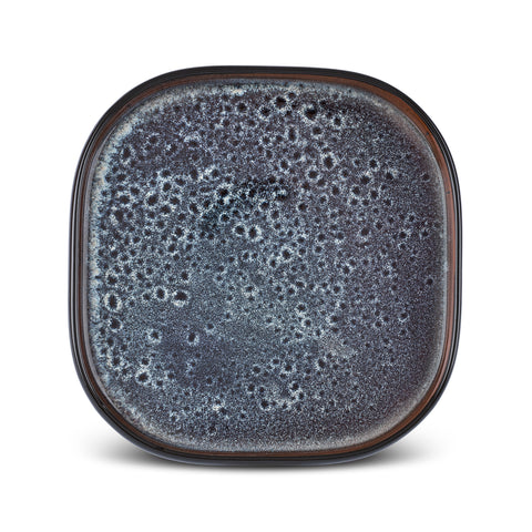 Karaca Earth Collection Galactic Shiny Black 55-Piece Dinner Set for 12 People, Black