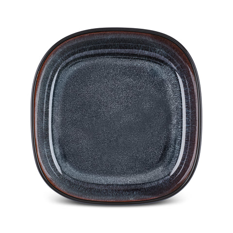 Karaca Earth Collection Galactic Shiny Black 55-Piece Dinner Set for 12 People, Black