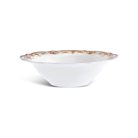 Emsan Empire Bone Golden Flower 29-Piece Dinner Set for 6 People, Gold