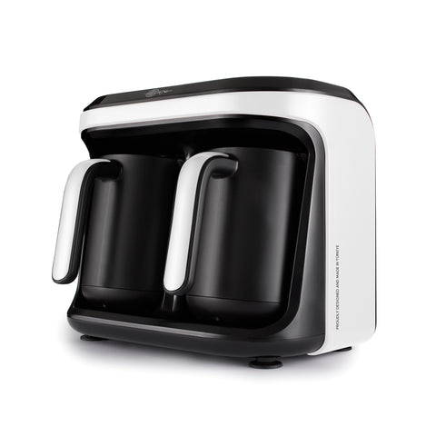 Karaca Hatır Hüps Duet Turkish Coffee Maker, 1400W, Porcelain White