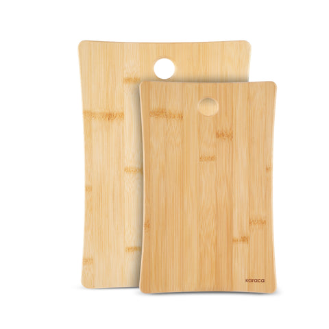 Karaca 2 Piece Bamboo Chopping Board Set, Wood
