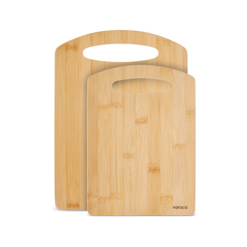 Karaca Stark 2 Piece Bamboo Chopping Board Set, Wood
