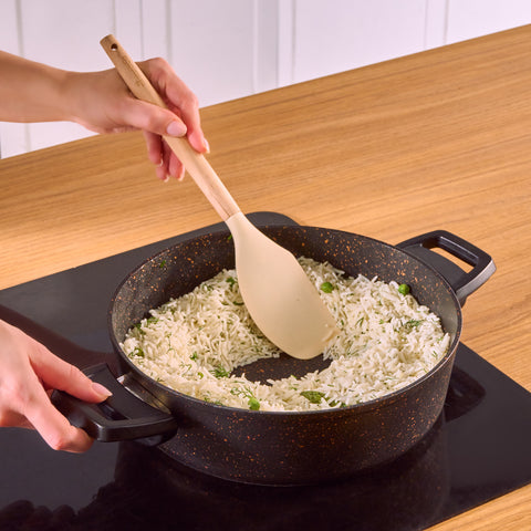 Karaca Blackgold Biogranite 7-Piece Non-Stick Cookware Set, Black Gold