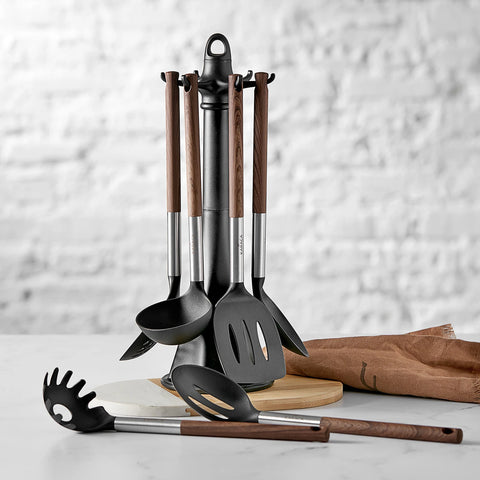 Karaca North Star 6 Piece Kitchen Utensil Set with Stand, Multi
