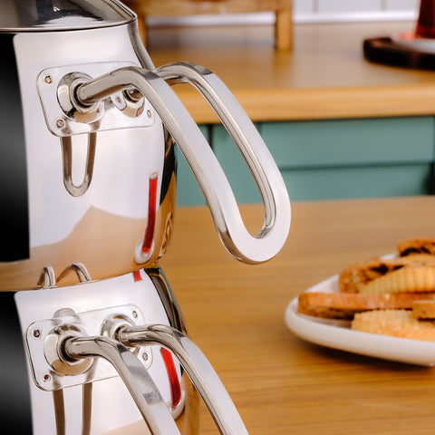 Karaca Belinay Stainless Steel Teapot Set, Medium, Silver