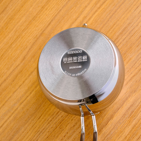 Karaca Belinay Stainless Steel Teapot Set, Medium, Silver