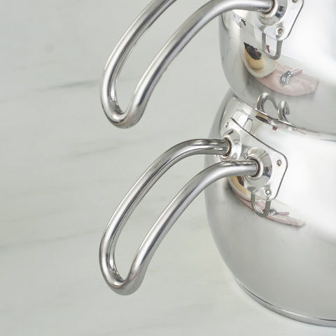 Karaca Adelya Stainless Steel Induction Teapot Set, Small, Silver