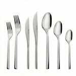 Karaca New Everest 84-Piece Stainless Steel Cutlery Set for 12 People, Silver