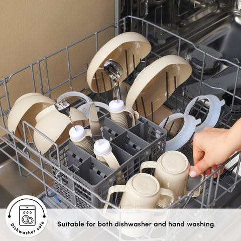 Karaca For All Easy-Grip Anti-Spill Highball Glass, 350ml, Beige