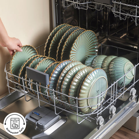 Karaca Earth Collection Cora Reactive Glaze 24-Piece Stoneware Dinner Set for 6 People, Multi
