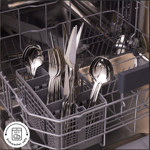 Karaca Serena 84-Piece Stainless Steel Cutlery Set for 12 People, Silver