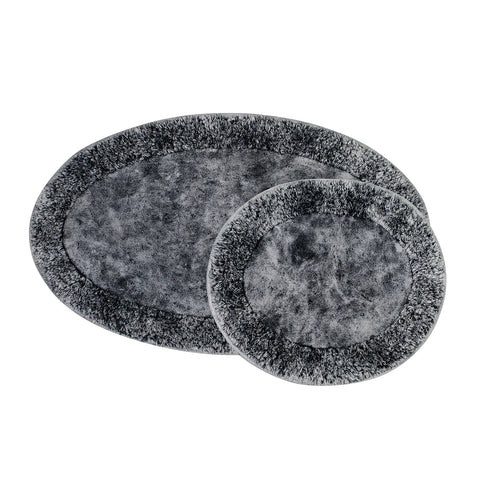 Karaca Home Barny Bath Mat, 2 Piece, Anthracite
