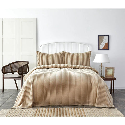 Karaca Home Joena Bedspread Set, Double, Beige
