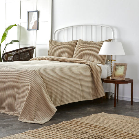 Karaca Home Joena Bedspread Set, Double, Beige