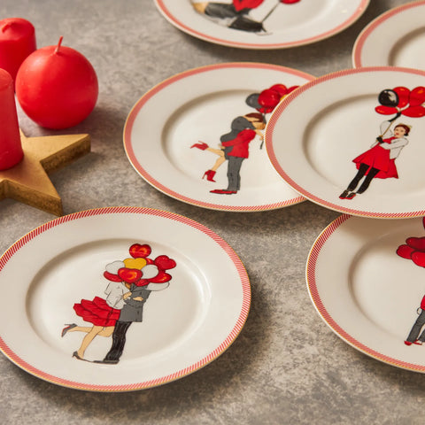 Karaca​ Couple 6 Piece Porcelain Serveware Set, 20cm, Multi