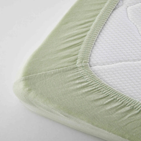 Karaca Home Jersey Fitted Sheet, Double, Olive Green