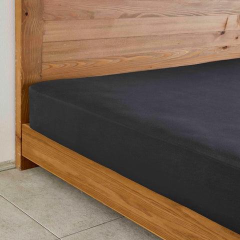 Karaca Home Jersey Fitted Sheet, King, Anthracite