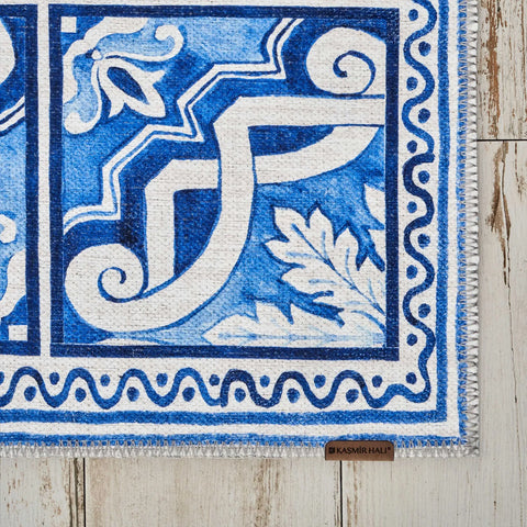 Kasmir Rugs Decorative Art Trend Simi Double Face Rug, 80cmx150cm, Blue White