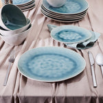 Karaca 18-Piece Reactive Glaze Dinner Set for 6 People, Turquoise