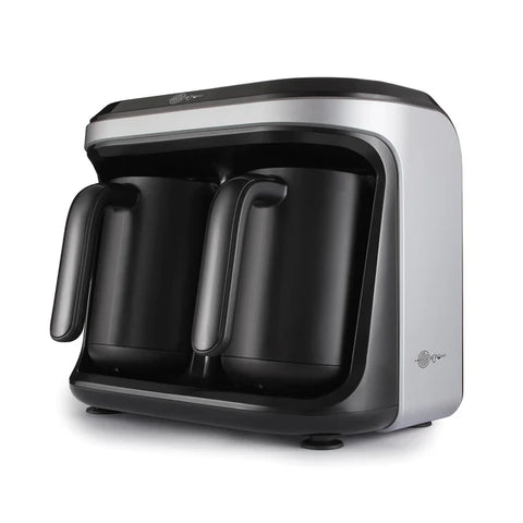 Karaca Hatır Hüps Duet Turkish Coffee Maker, 1400W, Silver