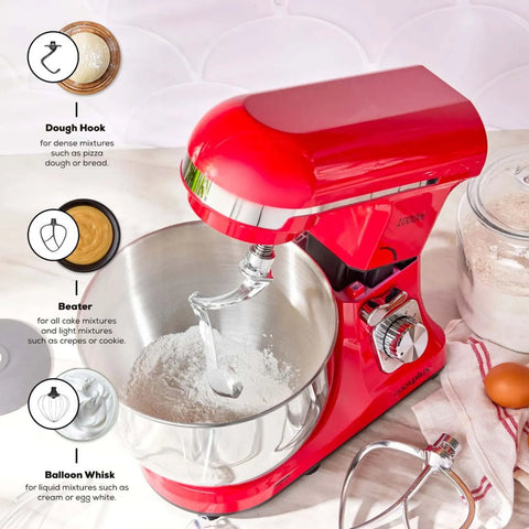 Cookplus Cookplus Quick Chef Stand Mixer, 5L, 1000W, Red – Karaca