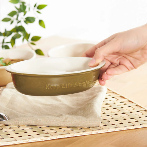 Karaca Elis Ceramic Oven Dish, 19cm, Green