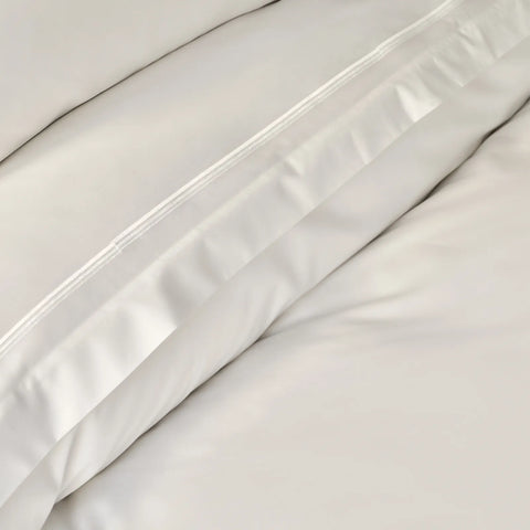 Karaca Home Moonrise Percale Embroidered Duvet Cover Set, Double, White