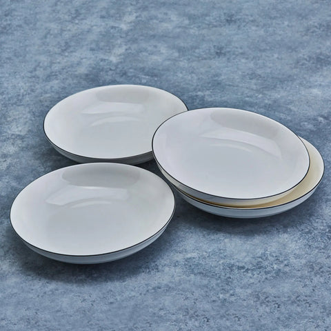 Karaca Elica Porcelain Side Plate, 16cm, White Black