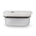 Cookplus Glass Airtight Storage Container, 0.83L, White