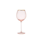 Karaca Gemma Glass Wine Glass, 480ml, Salmon Gold