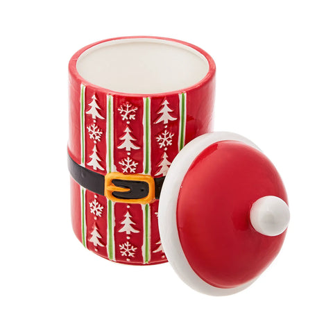 Karaca New Year Christmas Belt Ceramic Storage Jar, 1250ml, Multi