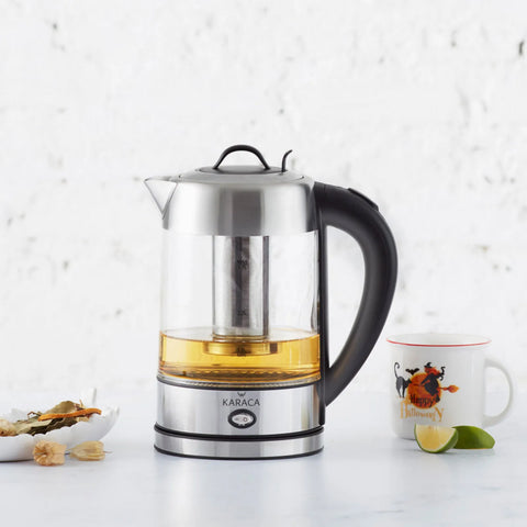 Karaca Glass Herbal Tea Maker and Kettle, Inox1