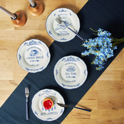 Karaca Antique 4 Piece Stoneware Serveware Set, 21cm, Multi