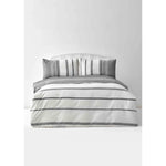 Karaca Home Dobby Woven 100% Turkish Cotton Duvet Cover Set, Double, Black White