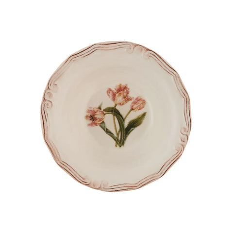 Karaca Tiffany Tulip Porcelain CerealSoup Bowl, 17cm, Multi