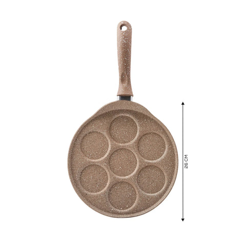 Karaca Love of Kitchen Biogranite Pancake Pan, 26cm, Brown