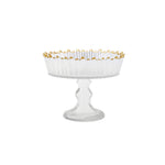 Karaca Lumos Glass Comport Bowl, 15cm, Gold