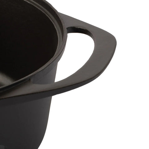 Pot Art Cast Iron Induction Stockpot with Lid, 24cm, Black