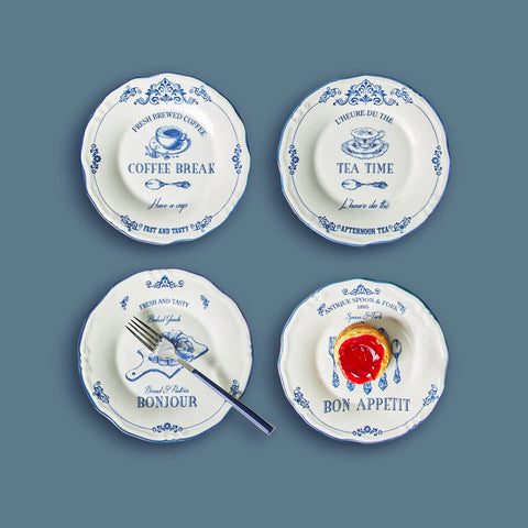 Karaca Antique 4 Piece Stoneware Serveware Set, 21cm, Multi