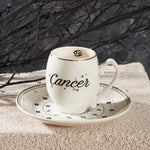 Karaca Signs of the Zodiac Cancer Porcelain Espresso Turkish Coffee Cup, 90ml, Multi