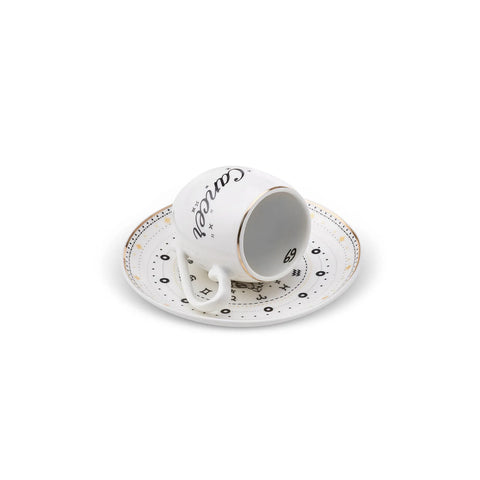 Karaca Signs of the Zodiac Cancer Porcelain Espresso Turkish Coffee Cup, 90ml, Multi