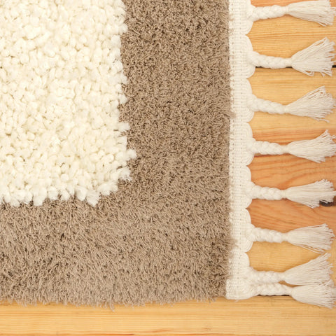 Kasmir Rugs 724 Plushy Coco Rug, 160cmx230cm, White Brown